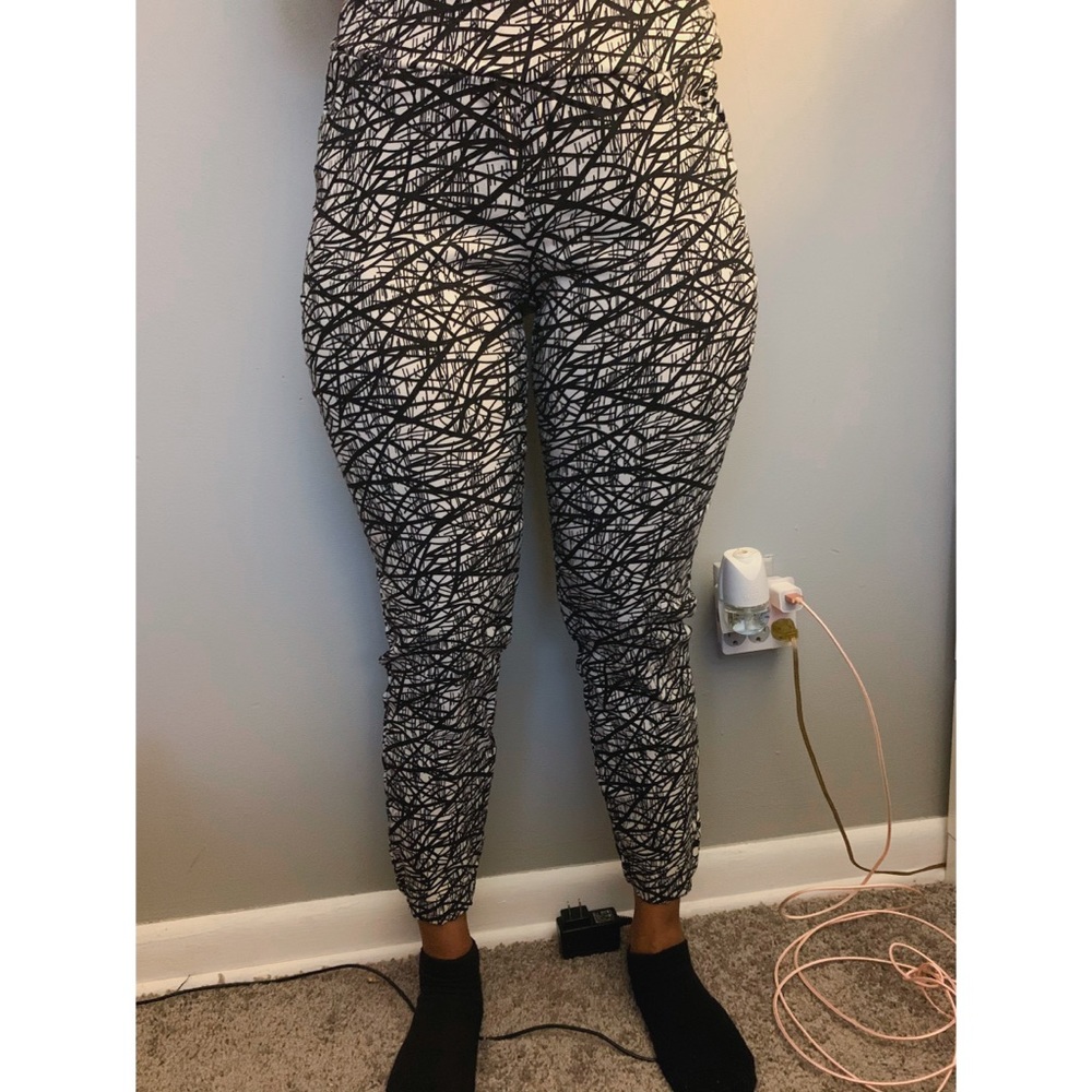 Stretch printed trousers